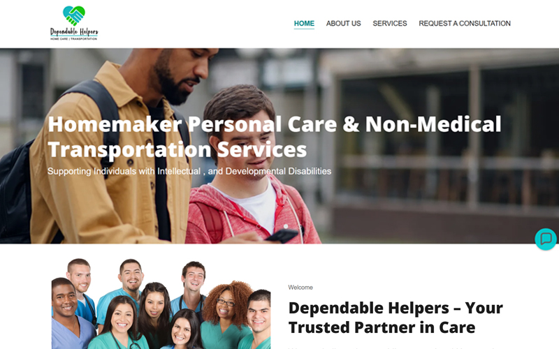 Dependable  Website Screenshot